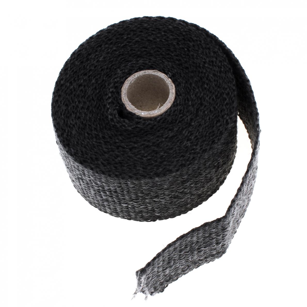 2 " 16.5ft rulle svart glassfiber bil eksos header pipe varme wrap tape motstandsdyktig downpipe  + 4 bånd kit