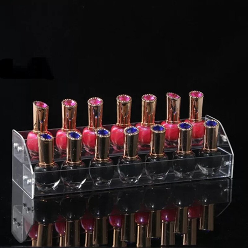 Nagellack Lagerung Regal Gestell transparent Acryl Nagellack Ausstellung Zauberstab Regal Heimat Deko 2-7 Schichten mehrschichtig verwöhnen
