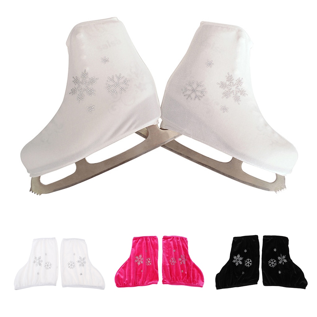 2pcs Ice Skate Boot Covers Protector for Figure Skating Velvet