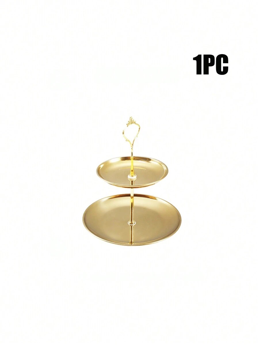 1/2 stuks roestvrij staal goud dessertblad, multi-tier taartstandaard, taartplaat, snackschaal, voor theekransje, verjaardag, bruiloft: Rood