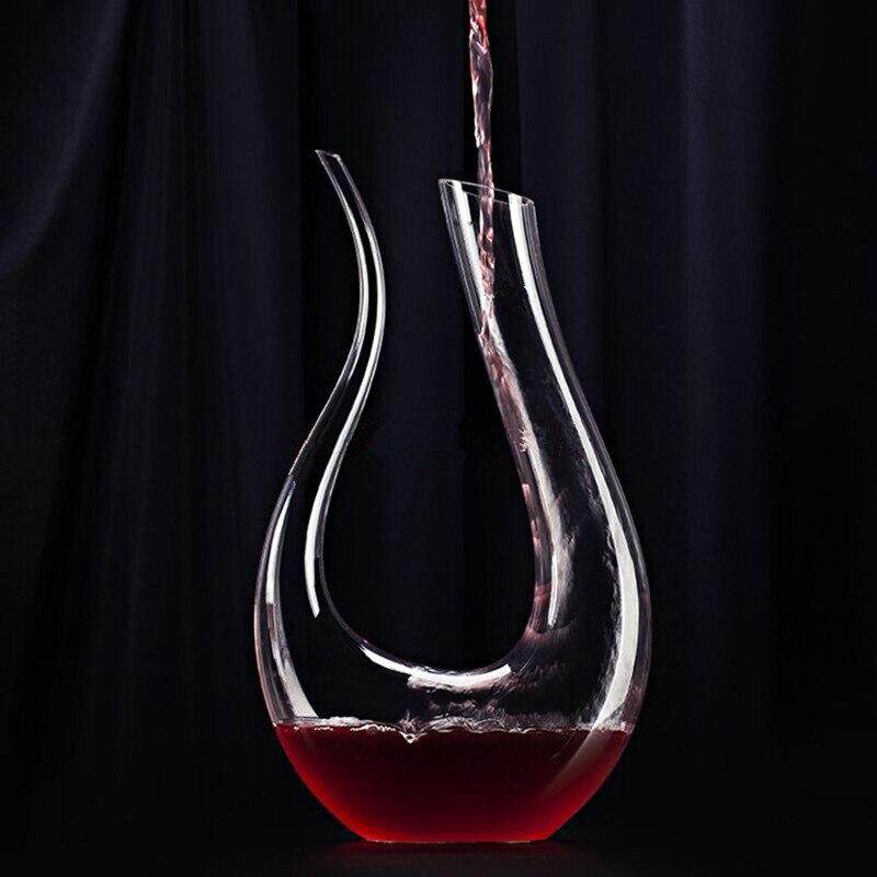 Lemeya 1500ML Big Decanter Handmade Crystal Red Wine Brandy Champagne Glasses Bottle Jug Pourer For Family Bar Birthday