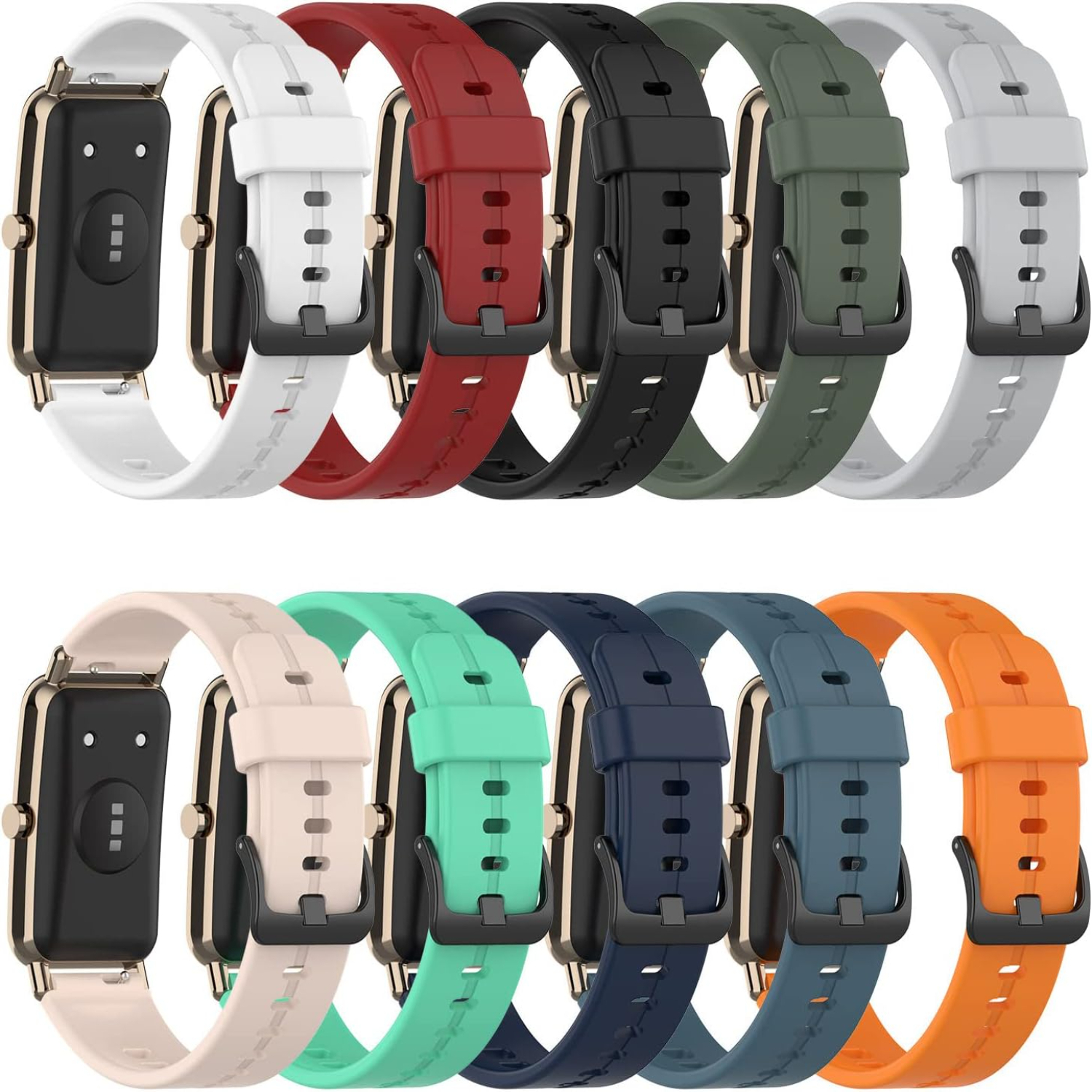 y duradero, paquete de 10 correas de silicona para reloj MorePro HM08 Fitness Tracker, pulsera de repuesto suave para hombres y mujeres
