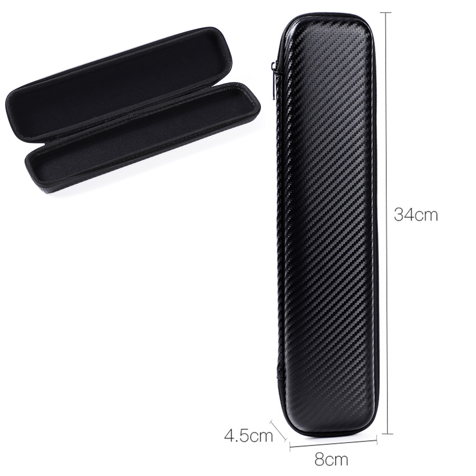 Étui noir pour lisseur de cheveux, sacoche de transport de styliste de voyage, étui de protection pour lisseur de cheveux, sac à main EVA Portable pour femmes: Black EVA