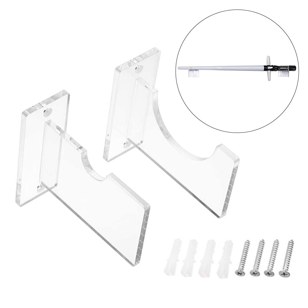 Clear Acrylic Wall Mounted Display Stand Baseball Bat Rack Durable Home Horizontal Hanger Storage Holder Bracket Accessories