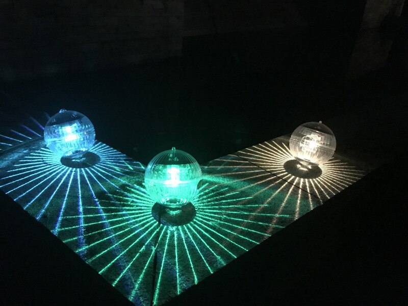 Solar undervannslys vann drift ball lampe vanntett svømmebasseng ledet disco lys flerfarget verft dam flytende lys