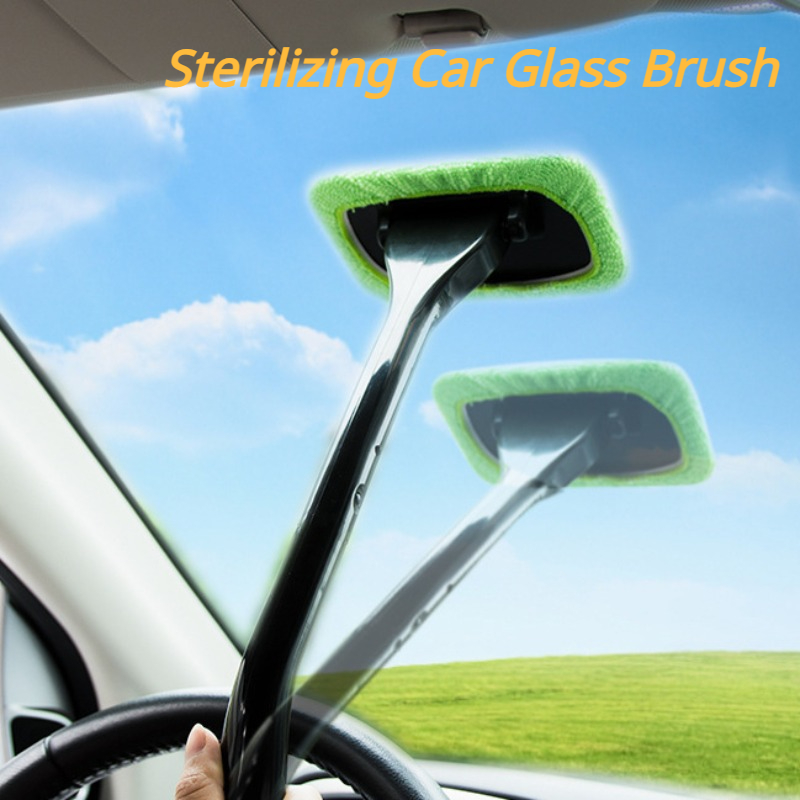 Kit de cepillo limpiador de ventanas de coche, herramienta de lavado de parabrisas Interior, limpiaparabrisas de vidrio automático con mango largo, accesorios para automóviles