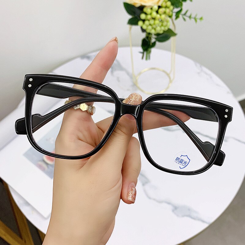 YOOSKE – lunettes de vue Anti-lumière bleue, monture pour ordinateur, léopard, surdimensionnées,: black