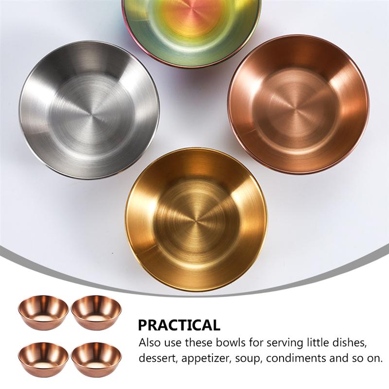 4pcs Appetizer Serving Tray Simple Sauce Dishes Miniature Spice Dish Plate