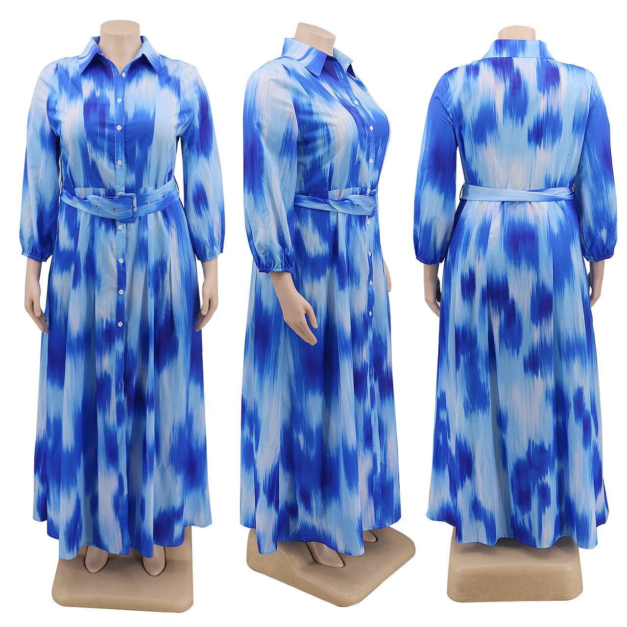Xl -5xl plus size lange afrikanske kjoler for kvinner dashiki afrika skjortekjole skjørt snøring kappe boubou afrikanske klær