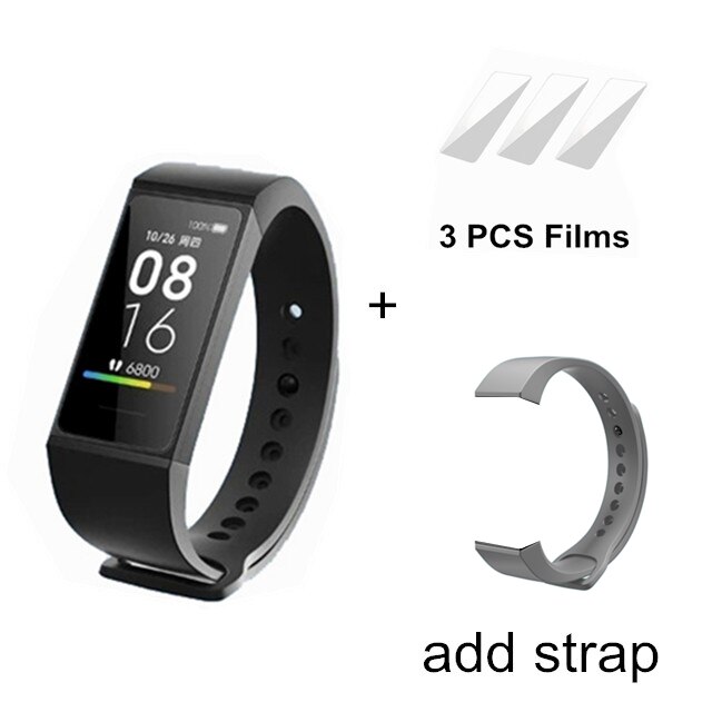 Xiaomi Redmi Band Smart Wristband Fitness Frequenza Cardiaca di Sport del Monitor Bluetooth 5.0 USB di Ricarica Braccialetto 2020 redmi intelligente banda: add gray strap