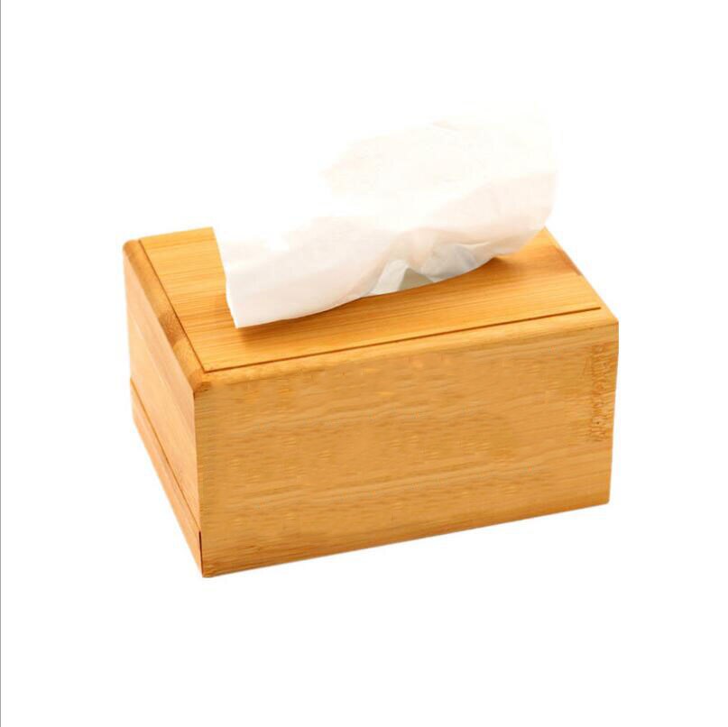 Moderne Eenvoudige multifunctionele Desktop Bamboe Houten Tissue Doos multifunctionele Opbergdoos Thuis Milieu Gezicht Handdoek Papier doos