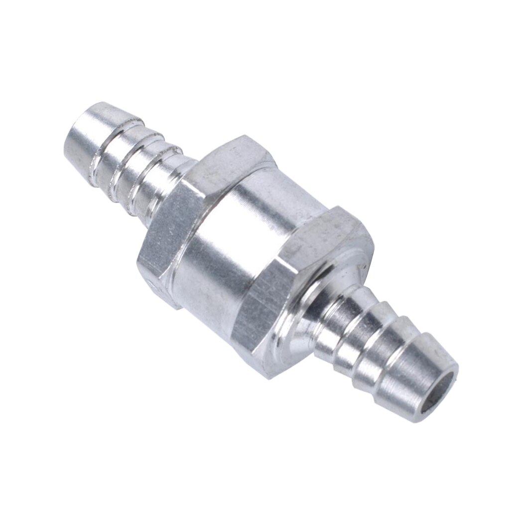 6mm bränsle 1- vägs ventil bensin diesel backventil, med 2 x 10mm slangklämma