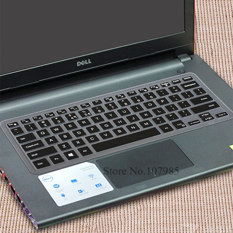 Silicone toetsenbord cover skin Voor DELL XPS 15 XPS15-9550 9560 9570 15MF Pro 5578 7558 7568 7569 7572 15W /WR Vostro 15 5568 7568: Black