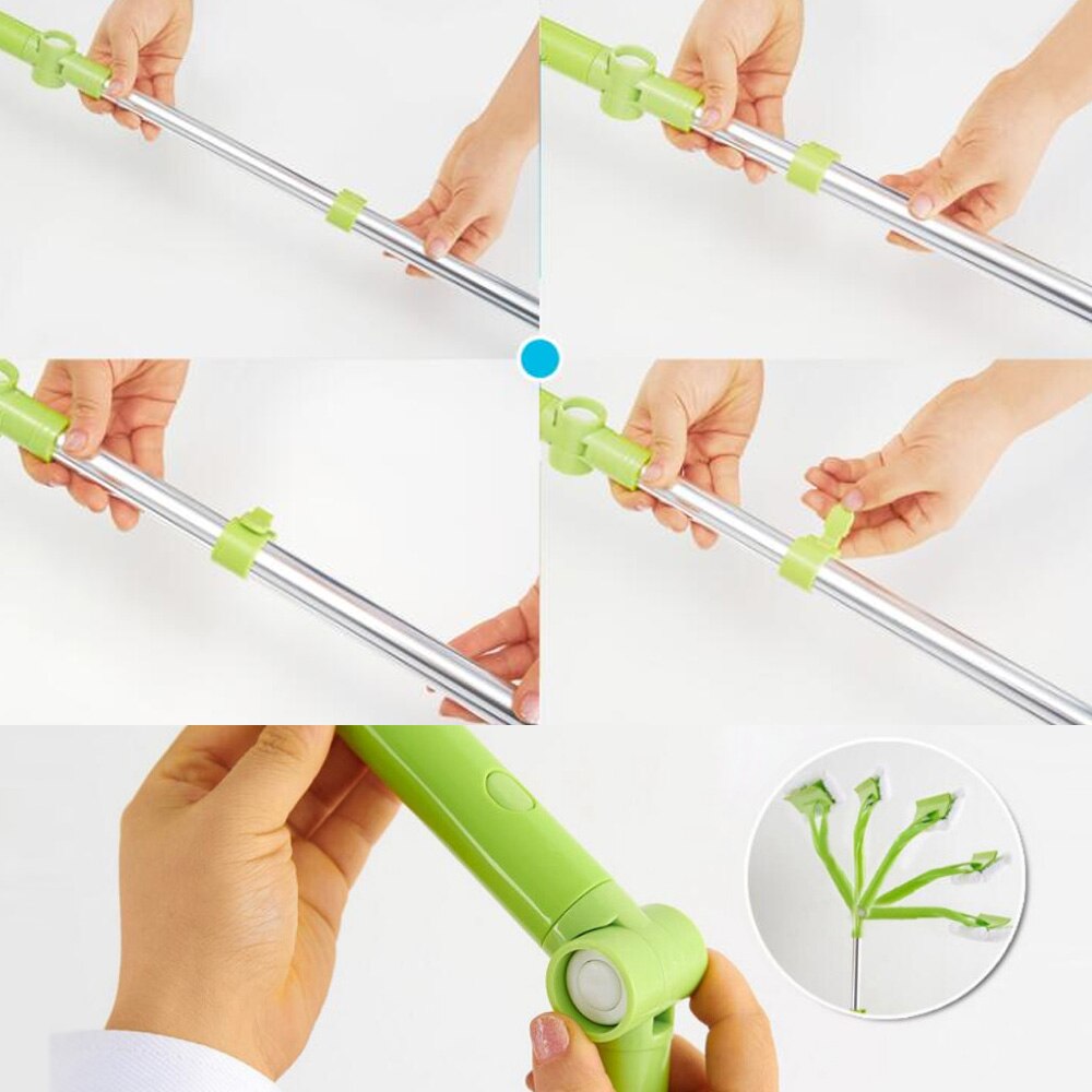 Detachable Telescopic Window Mop Multi-Function Glass Window Cleaner Household Window Dust Washing Cleaner