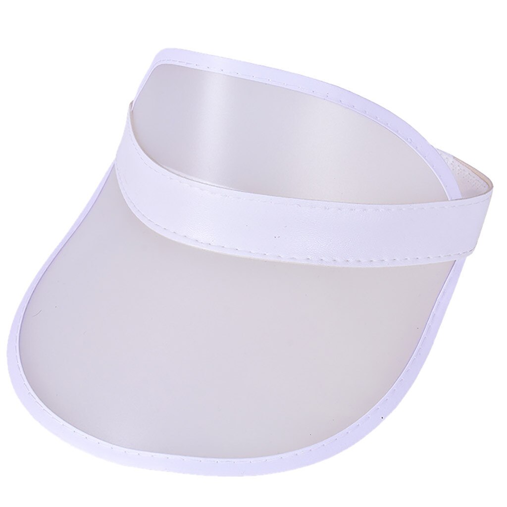 Visera transparente para hombre y mujer, visera transparente para de verano, gorra de plástico de Pvc transparente para adultos, visera, sombrero de sol Unisex para exteriores #10