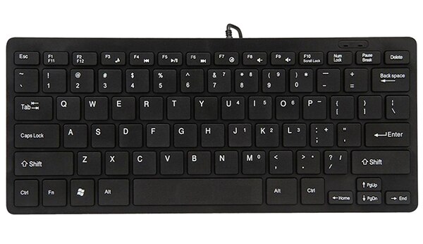 with Thai Arabic Russian Hebrew sticker Black Ultra thin Quiet Small Size 78 Keys Mini Multimedia USB Keyboard For Laptop PC: No sticker