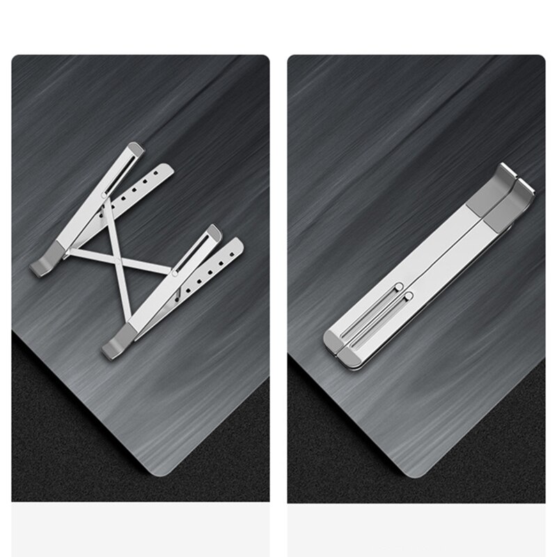 Portable Folding Aluminum Adjustable Notebook Stand Foldable Laptop Stand Holder LFX-ING