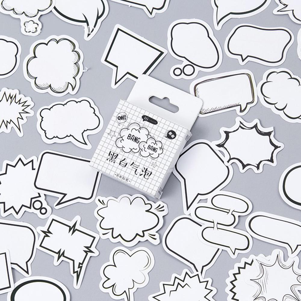 45 Sheets Bubble Dialog Box Journal Scrapbooking Decorative Sticker DIY Diary Album Phone Notebook Letter Decoration Stickers