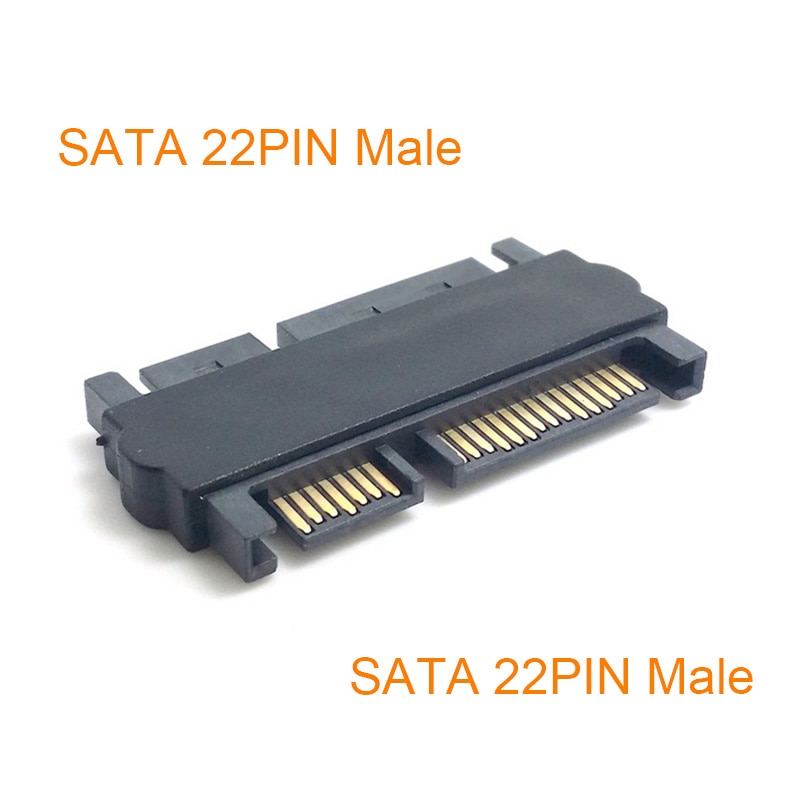 OULLX SATA Male to SATA Male Adapter Converter 22Pin Sata With 7pin+15pin FeMale to Male SATA Power Data Cable: Male to Male