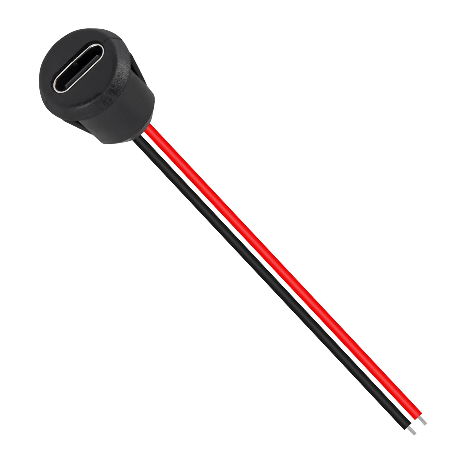 Conector USB tipo C hembra de 2 pines, resistente al agua, con enchufe hembra, puerto de carga de carga rápida, enchufe de cargador USB-C, 5 uds.