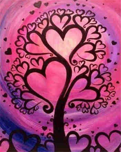 Evershine peinture par numéros arbre dessin art coloriage par numéros paysage peinture à la main ensemble mural: Tailles -1002