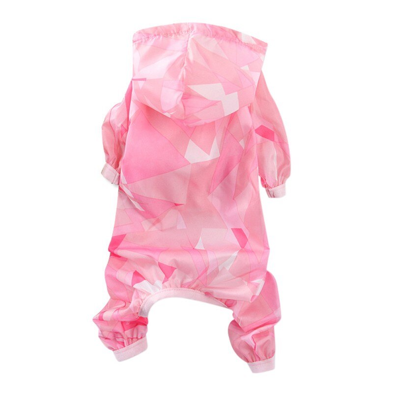 Hund Regenmäntel Mäntel Jacken für Kleine Hunde mit groß Lagerung Tasche Sportliche Wasserdichte Elastische Hülse Hund Kleidung: Rosa / L