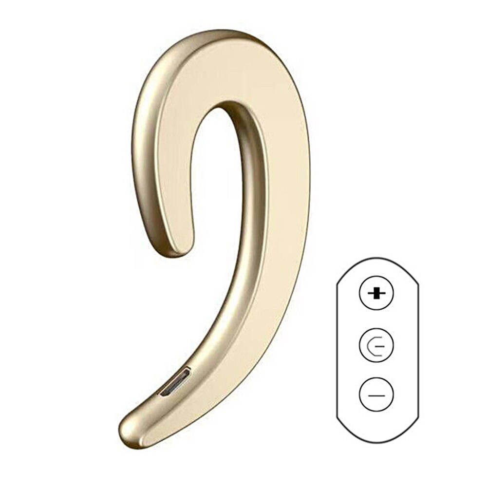 Universele Beengeleiding Oortelefoon Draadloze Bluetooth 4.2 Sport Stereo Headset Voor Laptop Tablet Voor Xiaomi Voor Iphone 7 8 X: Goud