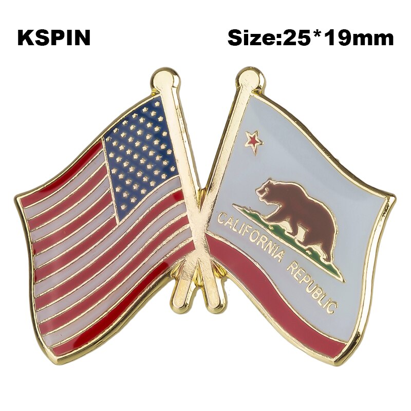 Usa Vlag Badge Vriendschap Land Vlag Badge Vlag Broche Nationale Vlag Revers Pin Internationale Reizen Pins Collecties: XY0667