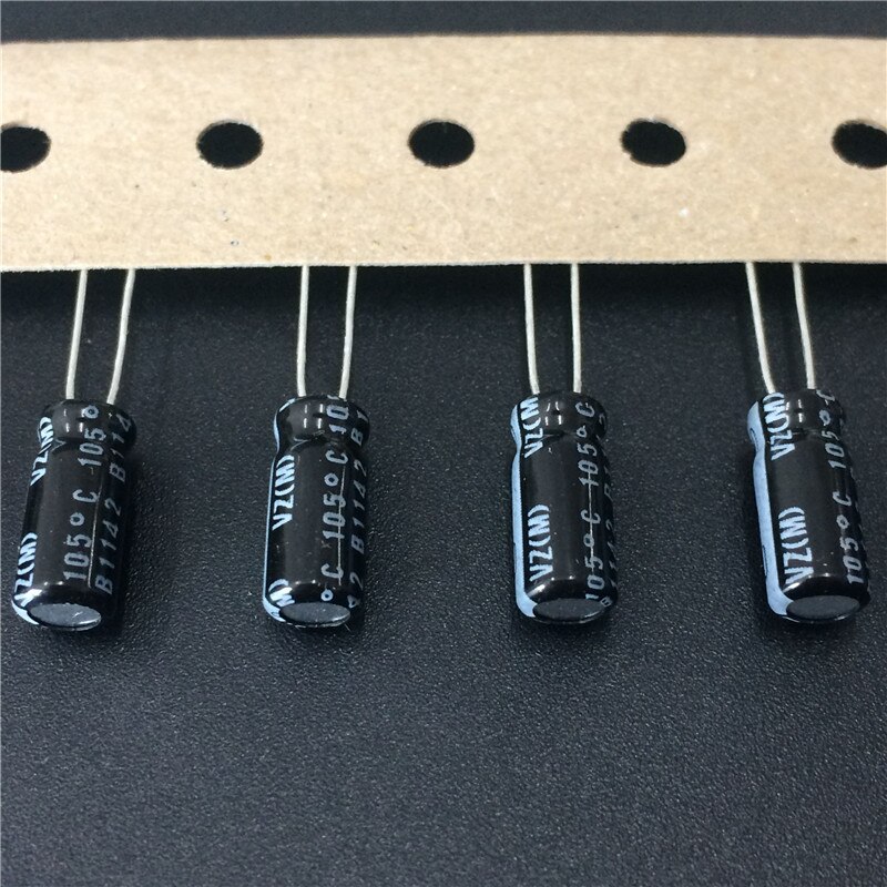 10pcs 0.1uF 50V NICHICON VZ Series 5x11mm 50V0.1uF Wide Temperature Range Aluminum Electrolytic Capacitor