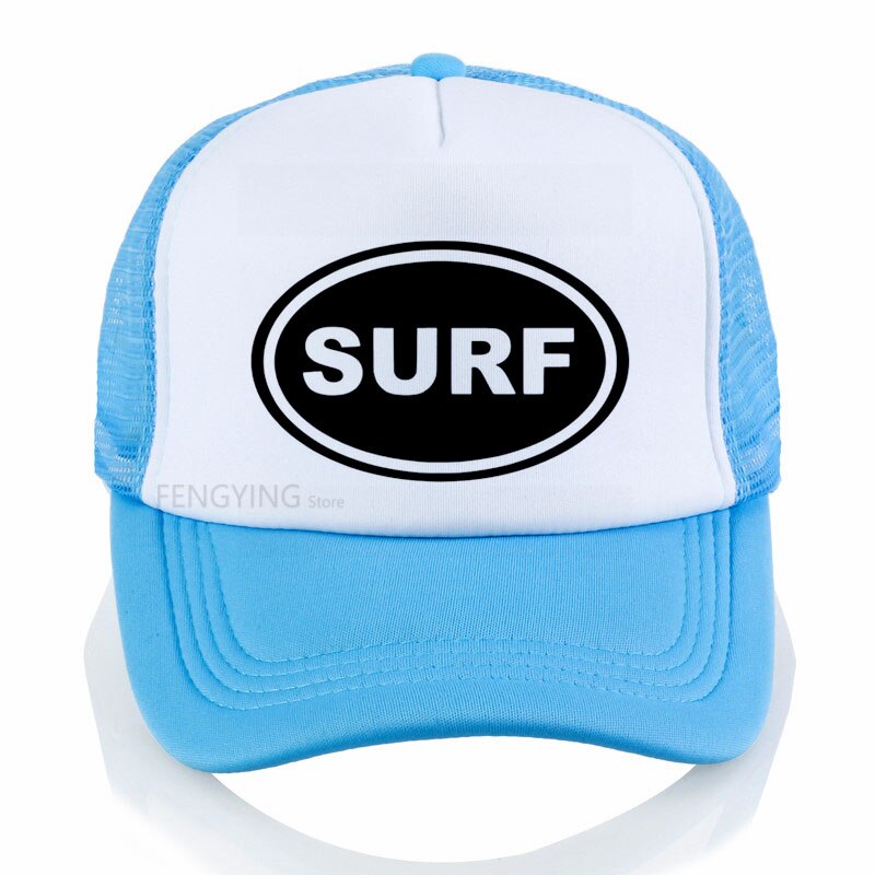 Swimming Surf Cap Hat summer Swim Pool Water Bathing mesh cap Casual Adjustable baseball cap: sky blue