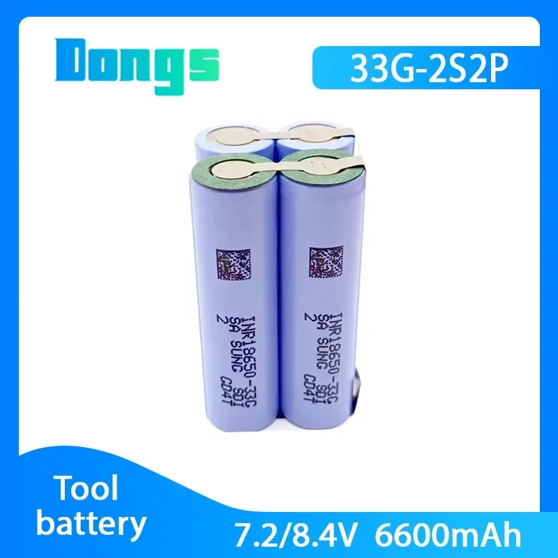 Batterie de tournevis Rechargeable 1S3P 2S1P 2S2P 4S1P 4S2P 5S1P 5S2P 6S1P 3.7 ~ 18V 18650 33G 3500mAh, entretien ou assemblage: Chocolat