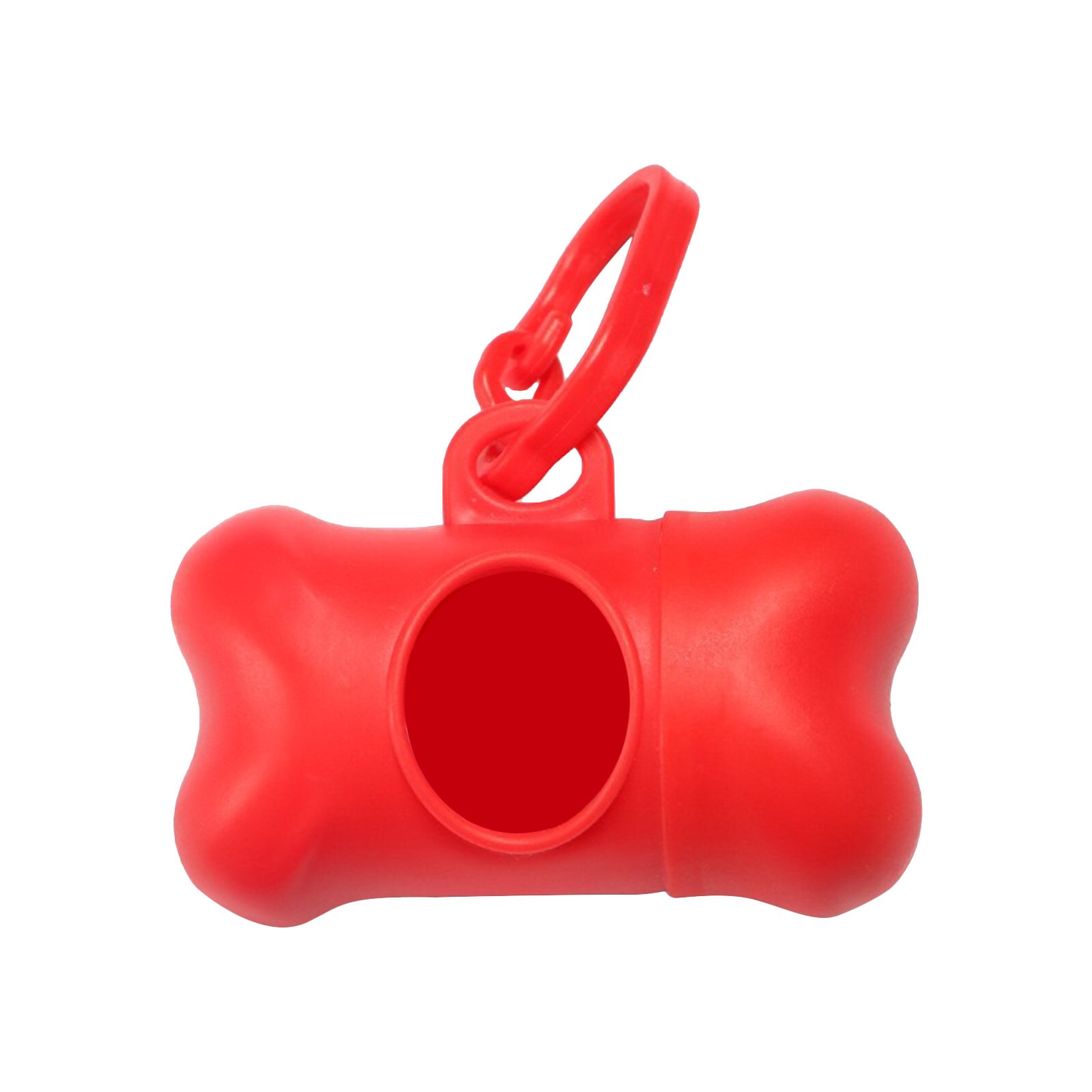 Pet Garbage Bag Storage Box Out Dog Poop Cleaning Storage Bag Bone Plastic Pet Small Dog Outdoor Garbage Poop Dispenser: Red