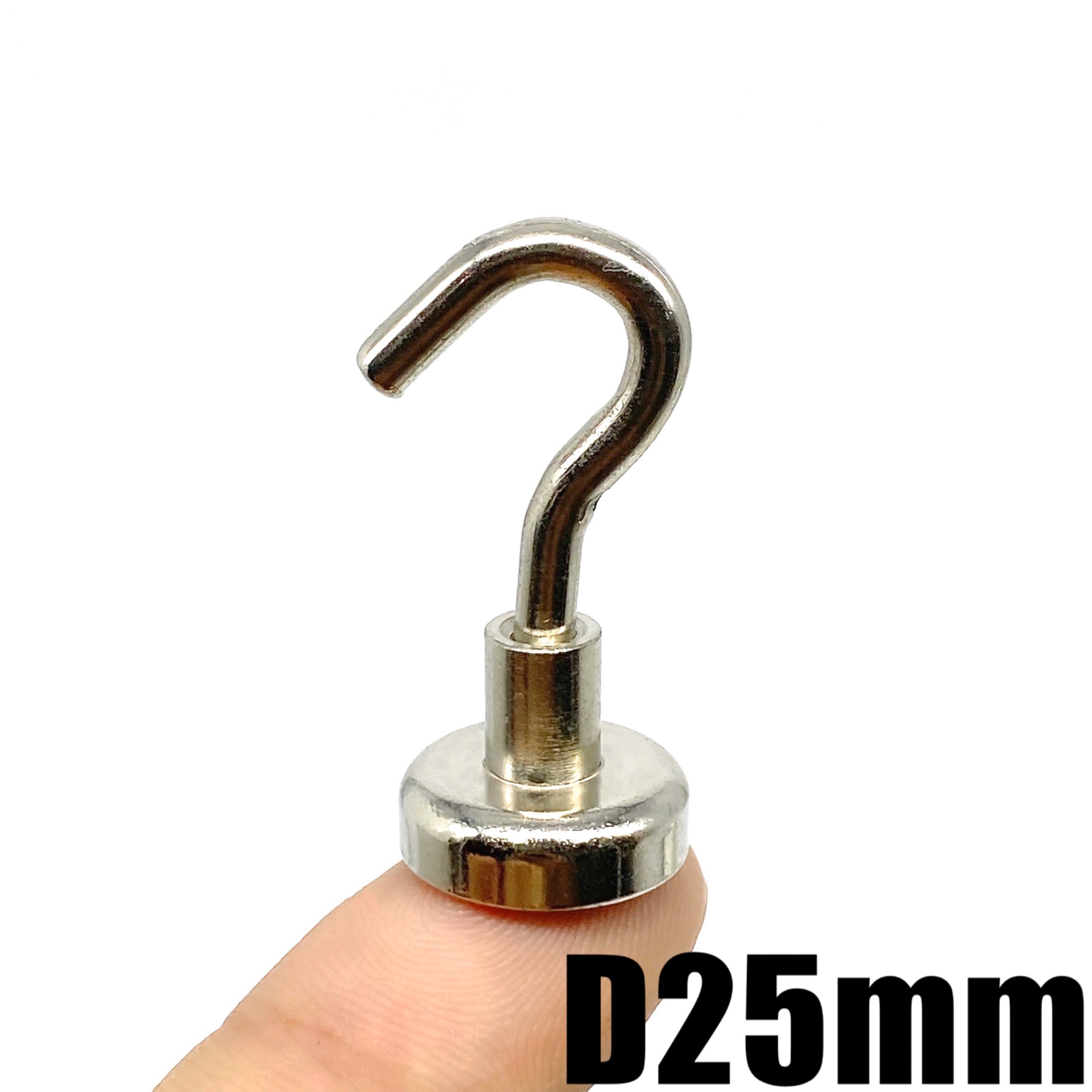 Magnetic Hooks Heavy Duty Magnetic Hook, Strong Neodymium Magnets Hook for Home, Kitchen, Workplace: D25