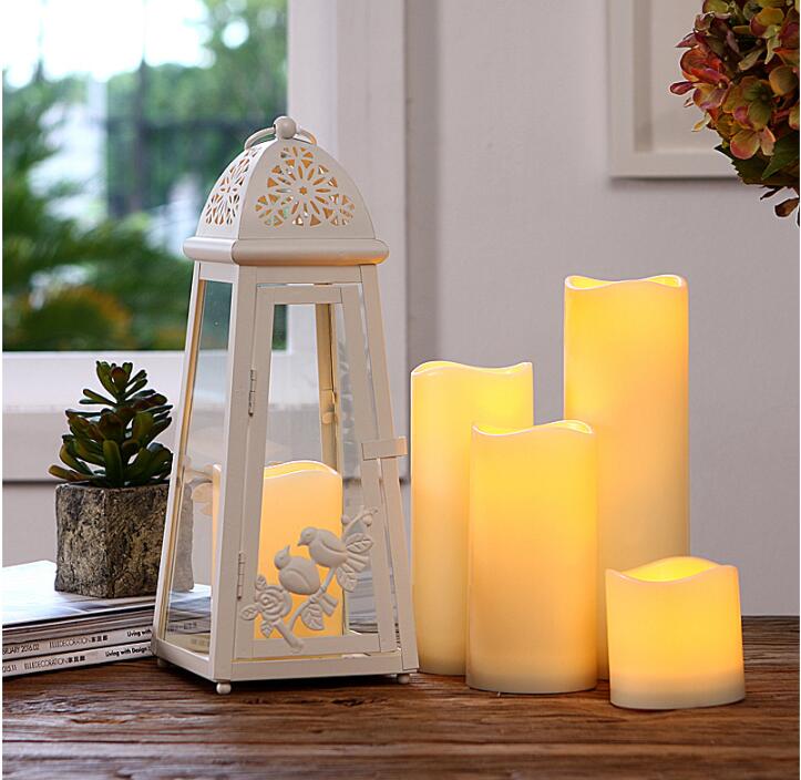 Battery Operated Led Candle Made By Plastic White Candle Lamp For Halloween Christmas Decorative Wedding Decoration