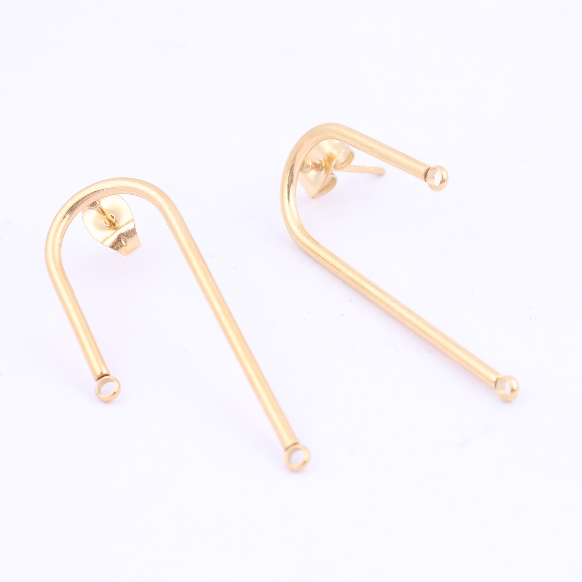 10Pcs Rvs Lange Stok Bar Earring Berichten Vergulde Diy Oor Conectors Voor Sieraden Maken Levert: type 06