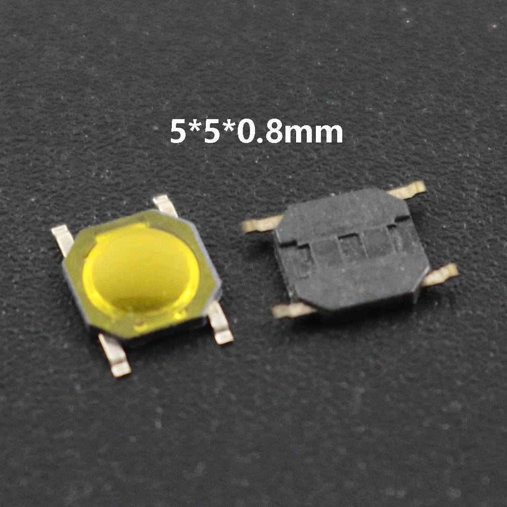 10Pcs/Lot Micro Tactile Push Button Touch Tact Waterproof Switch Kit 4x4/5x5/4.5x4.5 SMT Touch Switch 4 Pin LCD Monitor Repair: green