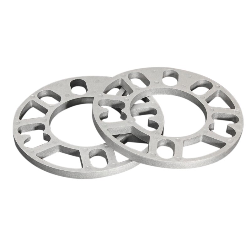 2 stk universal 10mm alu aluminium hjul afstandsstykker shims plade passer 4 / 5 studs