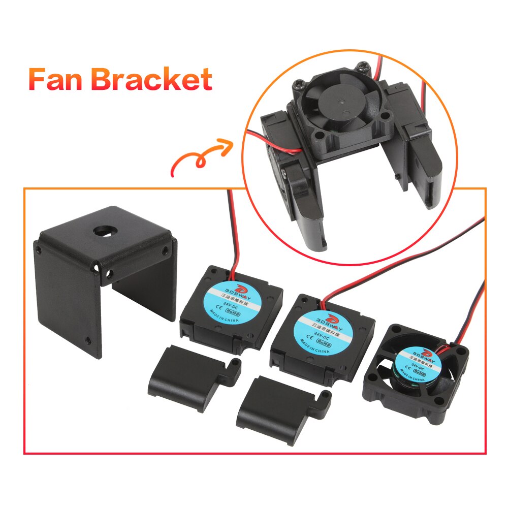 Kit de impresora 3D 3DSWAY E3D V6 Hotend, extrusora Bowden Direct, con control remoto de Metal, ventilador de refrigeración de volcán, accesorios PT100