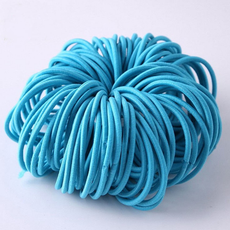 50/100Pcs Colorful Nylon Rubber Bands Elastic Hairbands for Girls Kids Scrunchie Elastic Ponytail Holder Hair Ties Accessories