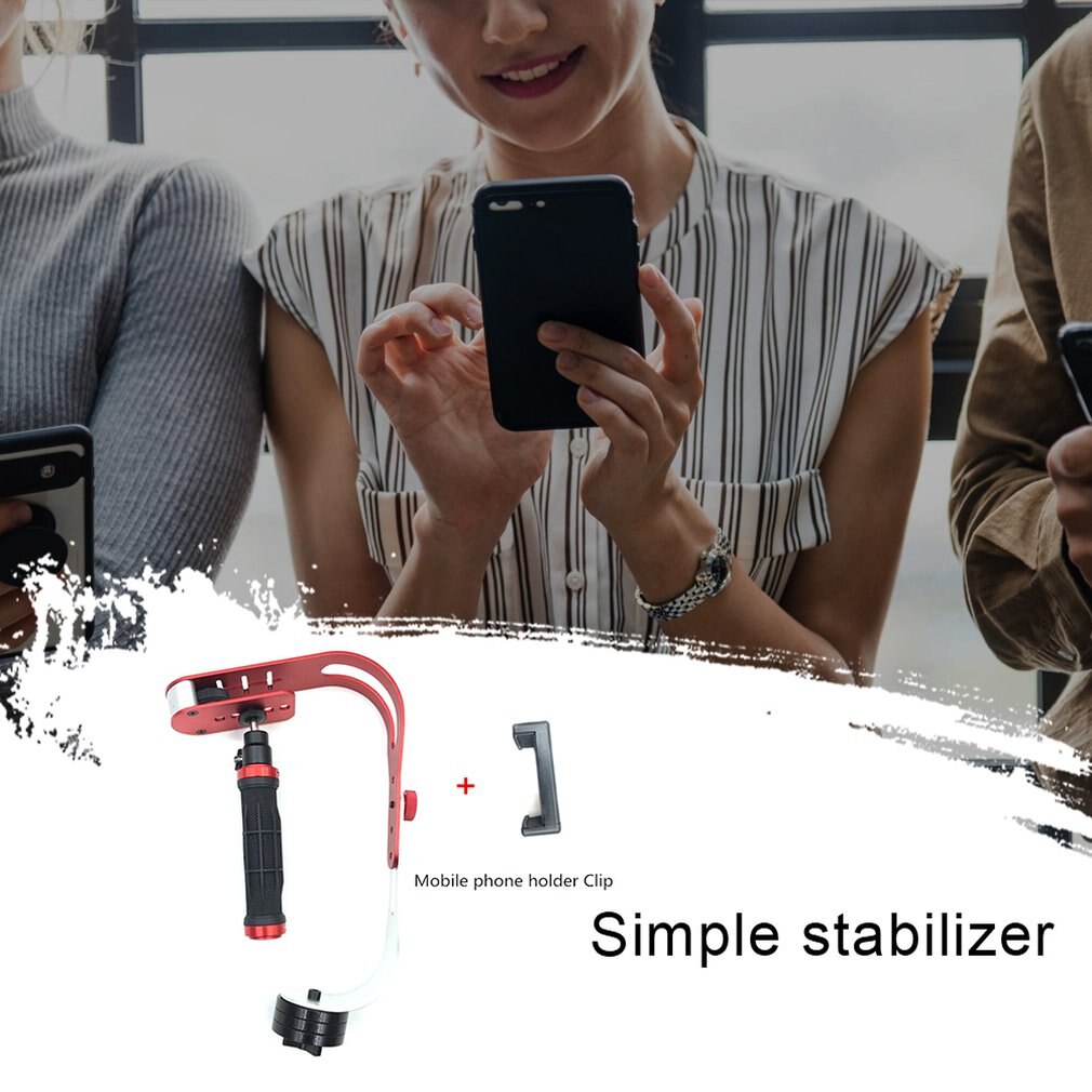 Gelegeerd aluminium mini handheld digitale camera stabilisator video steadicam mobiele dslr 5 dii motion dv steadycam voor gopro met clip