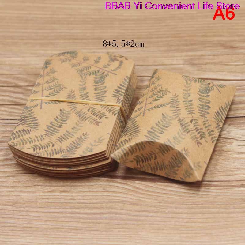 Caja de papel Kraft en forma de almohada, 10 Uds.: A6