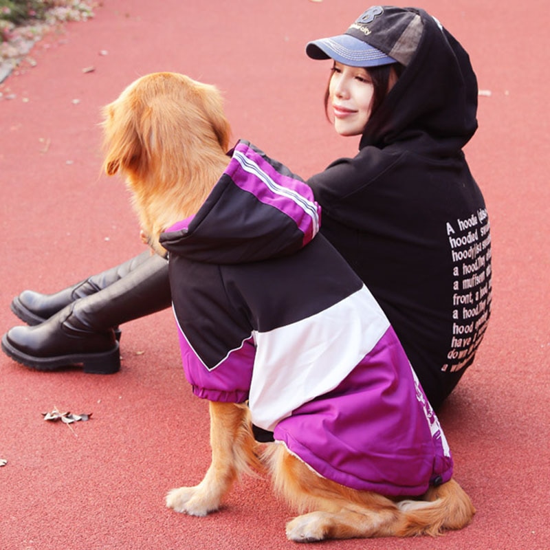 De lana grande perro nieve chaqueta de abrigo de invierno de perro impermeable con capucha chaleco cachorro mascota Sprt ropa Golden Retriever Labrador Bulldog