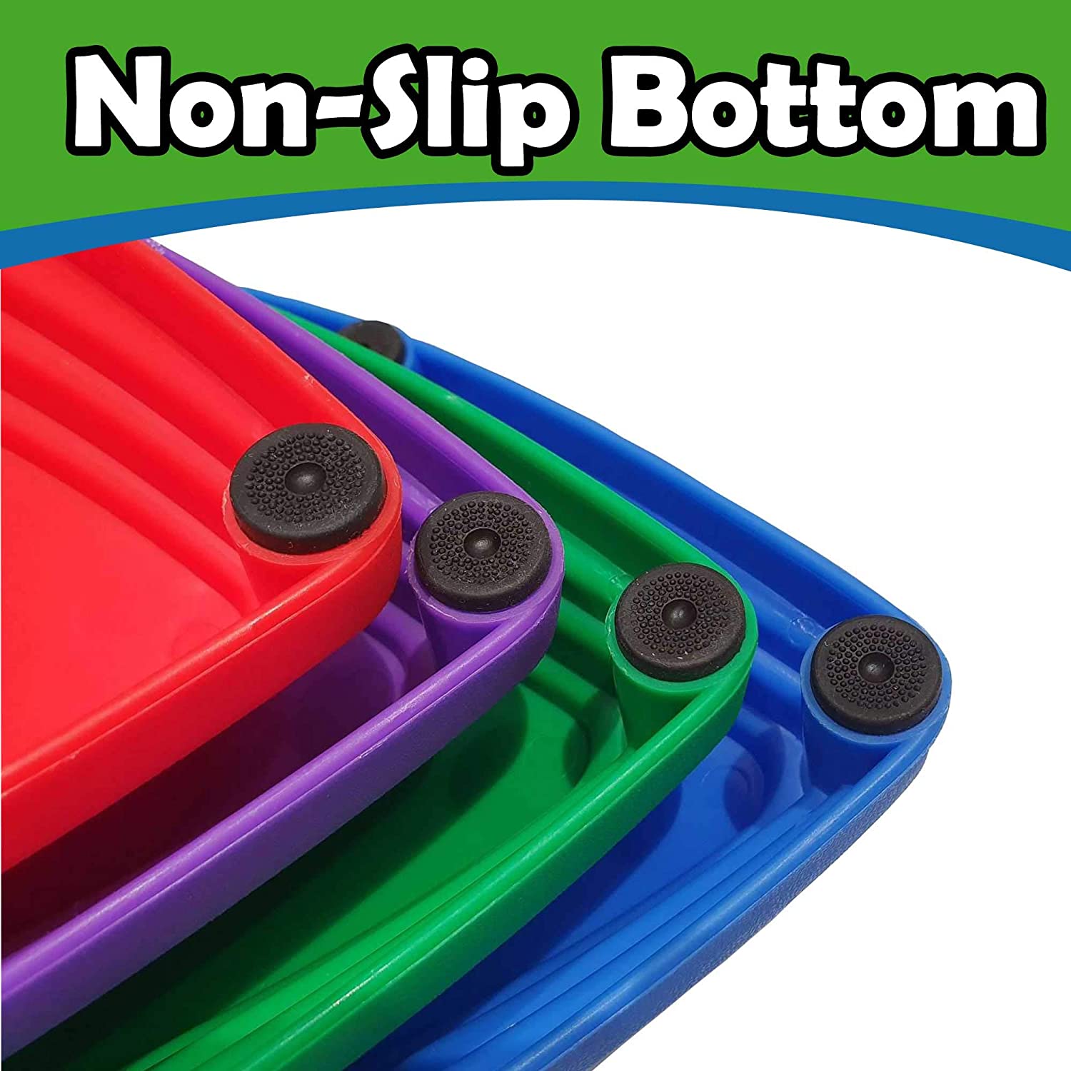 Balance Stepping Stones 11 Pieces Rainbow Crossing River Stone Massage Sensory Balance Training Outdoor Games Easy to Store