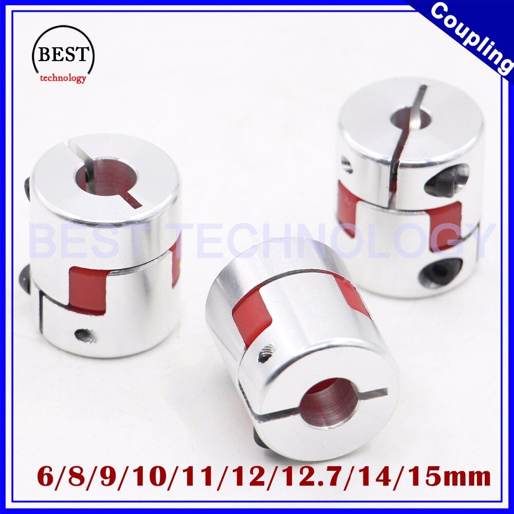 3pcs D=30mm L=40mm Jaw Flexible Coupling Plum coupling Spider Coupler Inner hole 14 to 15 mm 6/7/8/9/10/11/12/12.7/13/14/15