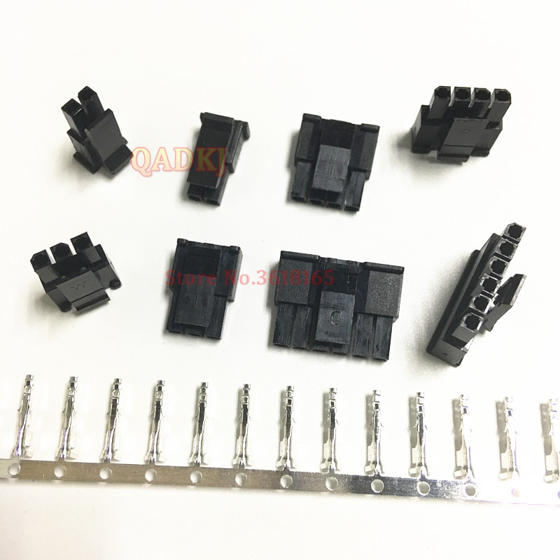 30 SETS Molex Micro-Fit 3.0mm Connector MX3.0 Enkele Rij Mannelijke Behuizing + Terminals 2 P/3 p/4 P/5 P/6 P/43645 Serie
