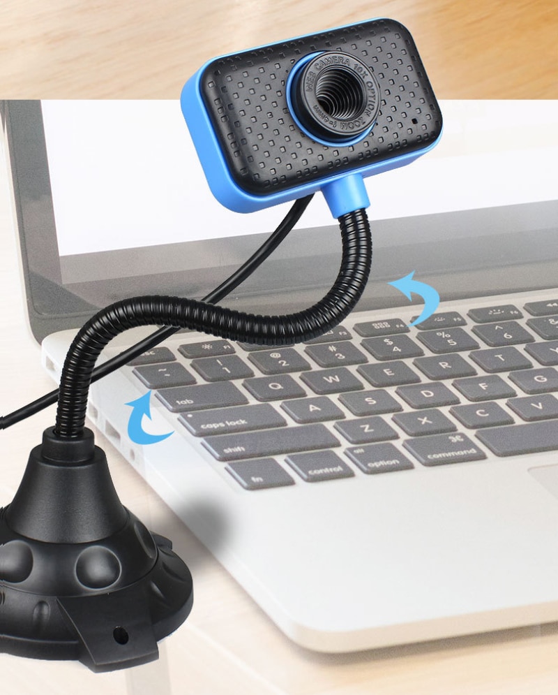 Webcam 1080P Avec Micro - Autofocus, Cache Privacité, Rotation 360°, Pour PC, Zoom, Cours En Ligne