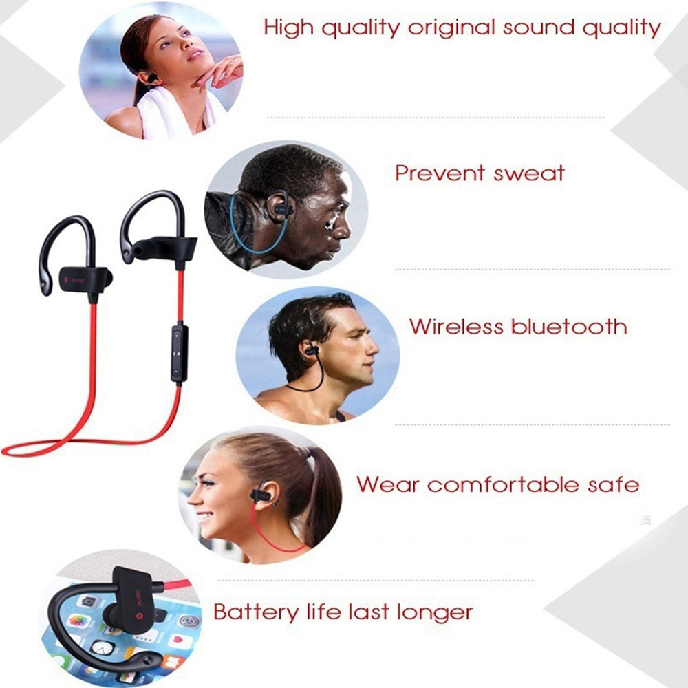 Auriculares inalámbricos antipérdida con cable, tapones para los oídos para música y llamadas, intrauditivos, deportivos, Bluetooth
