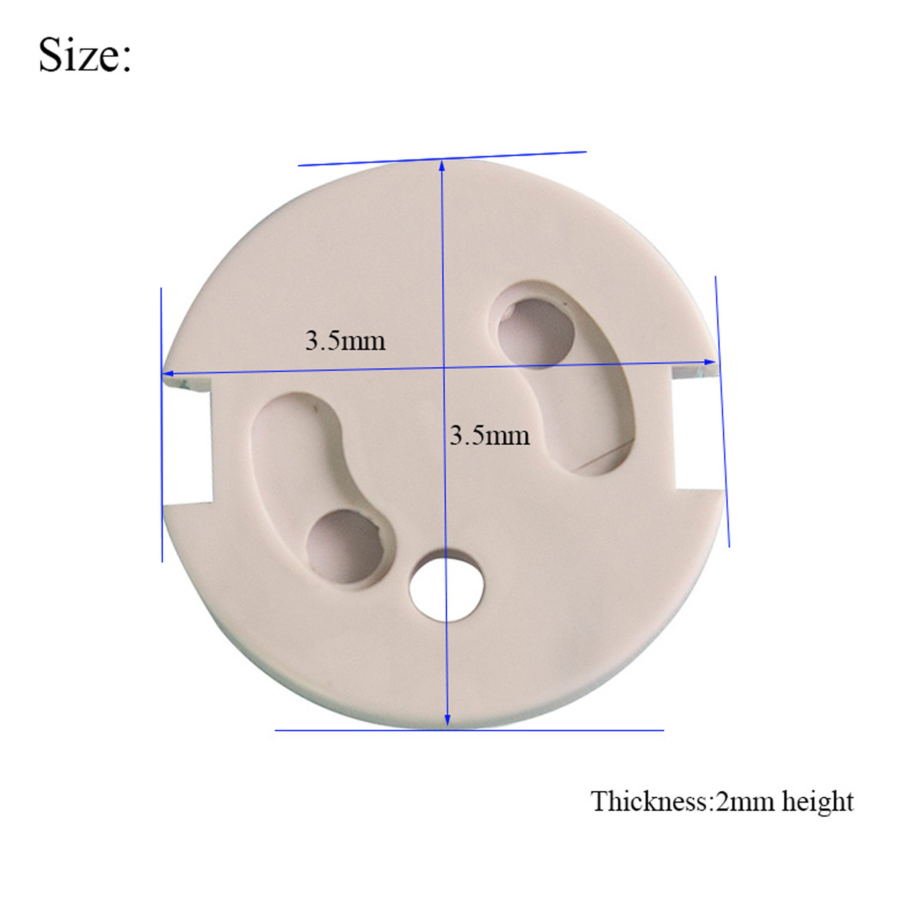 50 Stuk Ronde Gaten Baby Elektrische Veiligheid Anti-Elektrische Schok Socket Abs Plastic Power Bescherming Cover