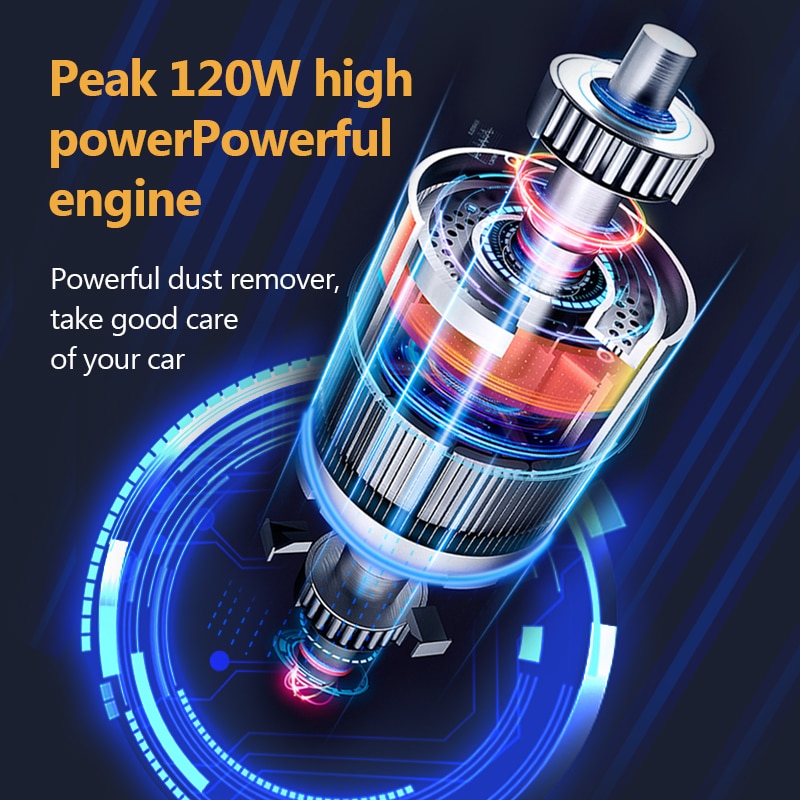 TOMULE Portable Car Vacuum Cleaner Handheld Cordless Vacuum Cleaner Household and Car Dual-Use Rechargeable MINI Vacuum Cleaner
