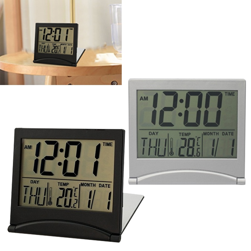 Kalender Display Wekker Digitale Thermometer Kalender Datum Tijd Bureau Tafel Klok Datum Bureau Tafel